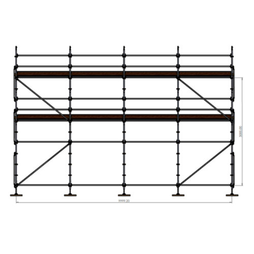 Builders Kit - Aluminium Kwikstage Modular Scaffold System (1.3m (W) x 10.0m (L) x 5.0m (H)