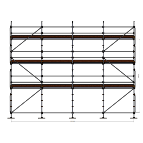 Roofers Kit - Aluminium Kwikstage Modular Scaffold System (0.7m (W) x 10.0m (L) 6.0m (H)