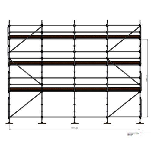 Roofers Kit - Aluminium Kwikstage Modular Scaffold System (1.3m (W) x 10.0m (L) x 6.0m (H)
