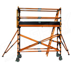 High-quality fiberglass mobile narrow scaffold available for hire and purchase from Synergy Scaffold, supporting safe scaffolding and construction projects across Sydney and Australia.